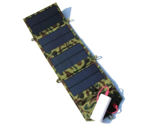 Cargador Solar Plegable Portátil de 7W de Alta Eficiencia para Viajes al Aire Libre, para Cargar la Batería del Teléfono Móvil