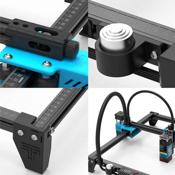 Máquina WOTREES de grabado láser de diodo de 10W T, madera contrachapada, caucho, integración de fábrica, alta calidad