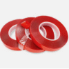 Cinta sin costuras de doble cara acrílica de película roja transparente de fuerte adhesión impermeable al por mayor para gancho de uñas para múltiples aplicaciones