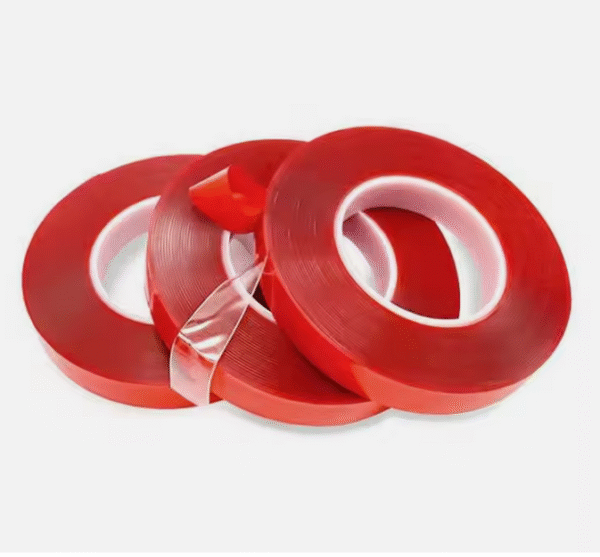 Cinta sin costuras de doble cara acrílica de película roja transparente de fuerte adhesión impermeable al por mayor para gancho de uñas para múltiples aplicaciones
