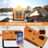 Reflector led portátil recargable / 40 W / 120 Lumens / con panel solar