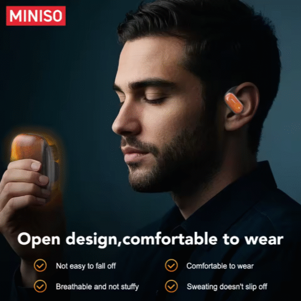 Auriculares MINISO MS185 TWS con Calidad de Sonido HiFi 5.4 para Bluetooth, Efecto de Iluminación Color Streamer, Cancelación de Ruido