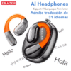Auriculares ERAZER XF31 Bluetooth Inalámbricos Superpower con Gancho para la Oreja, Binoculares OWS5.4 Deportivos con Rotación Luminosa para Juegos