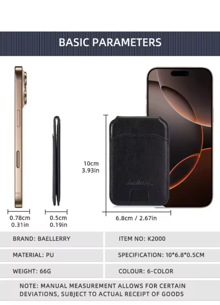 Billetera Baellerry RFID | Bloqueo de Tarjetas + Diseño Delgado